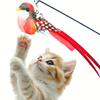 Interactive Teaser with Strong Suction Cup Base Bell & Detachable Bird Toy