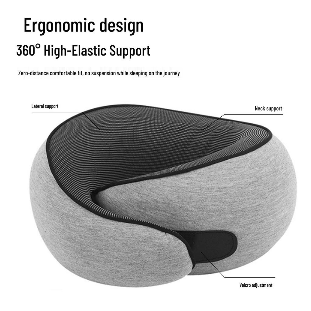U-Shaped Memory Foam Neck Pillow: Comfortable, Portable Support for Travel