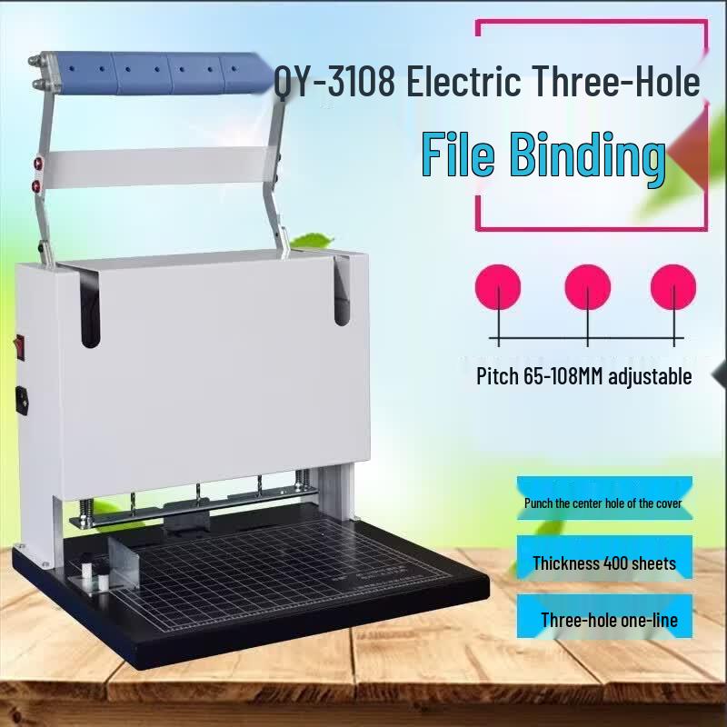QIYAN 3108 Electric 3-Hole Thread Binding Machine CN plug (adapter included)