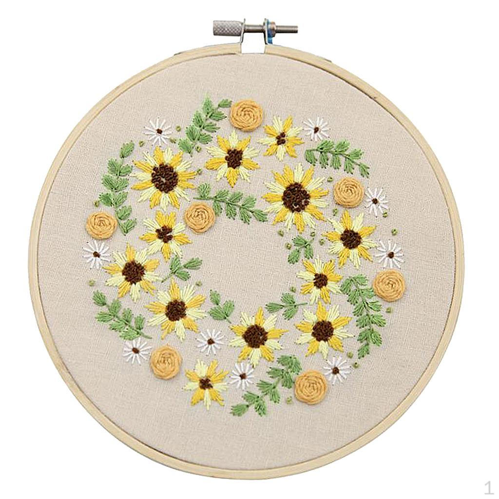 Embroidery Starter Kit Stamped Stitch Drawings Thread Kits