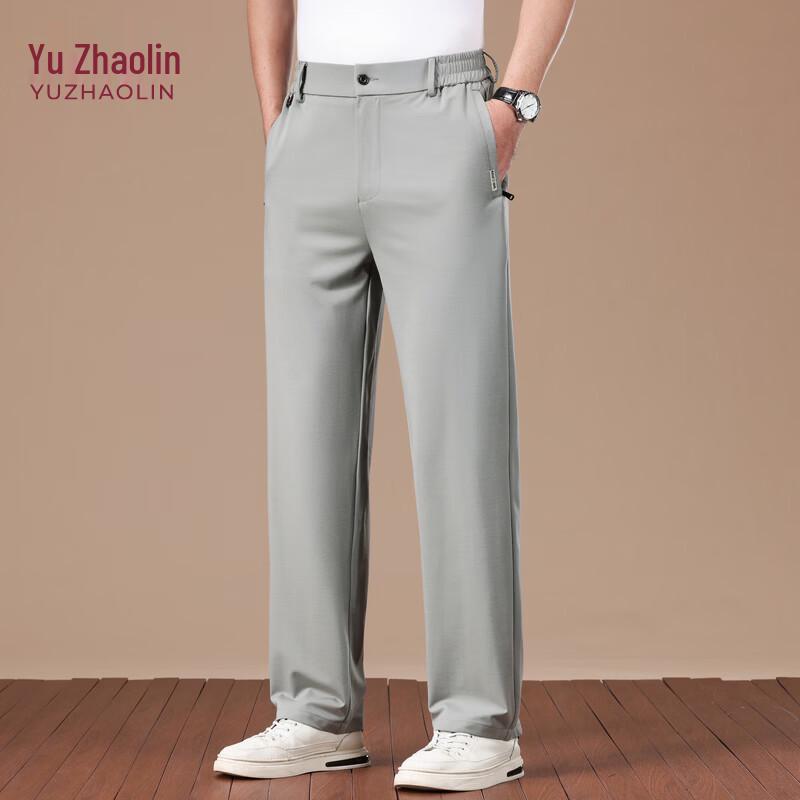 YUZHAOLIN Men s Old Money Style Wrinkle-Free Straight Casual Trousers XL
