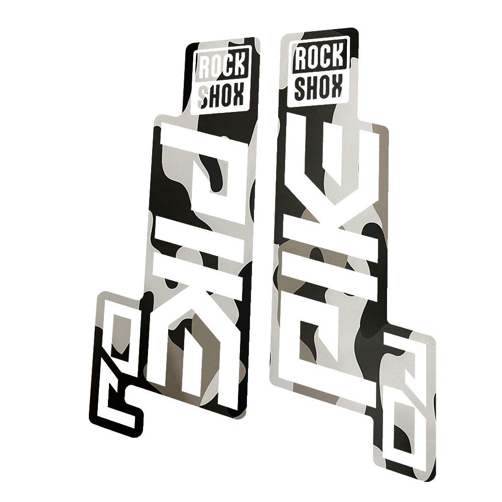 2pcs Camo sticker for Rock Shox PIKE DJ 2021 Mountain Bike Cycling Decal Sticker Adhesive серый