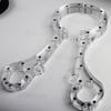 Luxury Clear Crystal Pillory Cangue Collar Neck Ring Oval Handcuffs Wrist Restraint Lock Bondage Yoke Sex Toy for Men Women