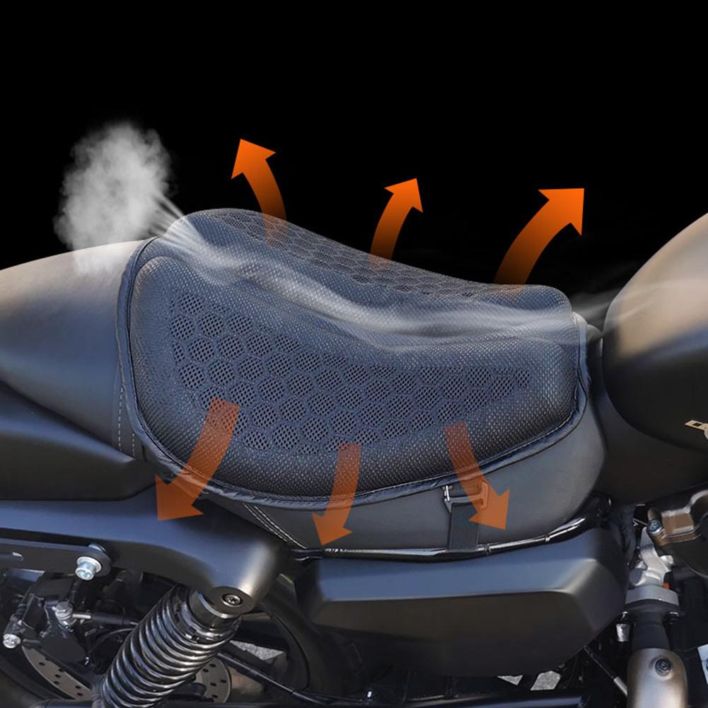 Universal Electric Motorcycle Seat Cushion Anti-Slip Motorbike Sunscreen Seat Cover Damping Breathable Comfortble Seat
