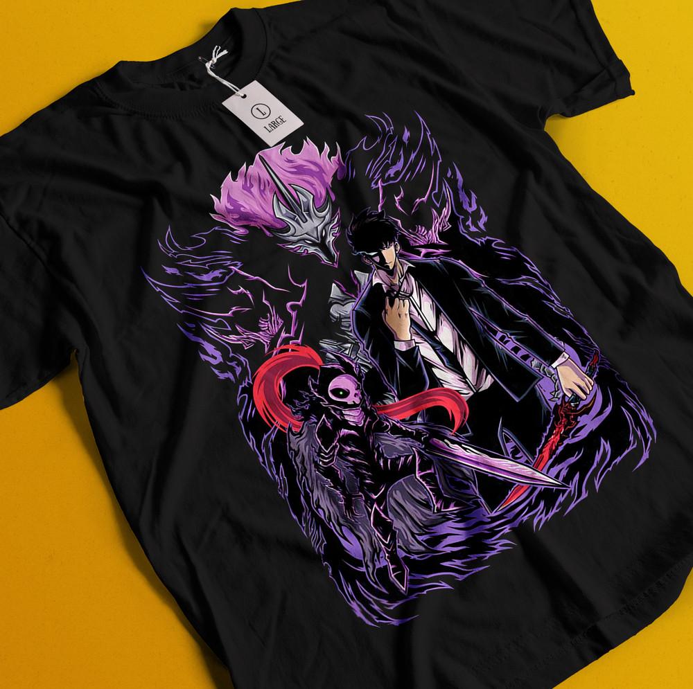 

Solo Leveling T-Shirt Sung Jinwoo Shirt Cha Haein Tshirt Antares Tee Anime Gift 4XL