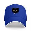 Black Cat With Cigarette Baseball Cap Cool Animal Design Fashionable Streetwear Hat for Men and Women