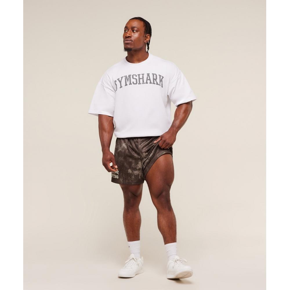 Gymshark Lifting Mesh 5  Shorts Lifestyle Brown A4b7v Nc6b