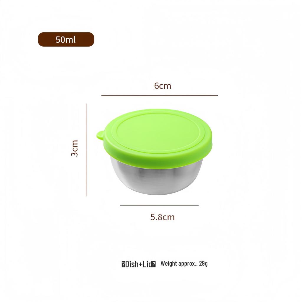 Portable Stainless Steel Sauce Cup with Leak-Proof Silicone Lid - Ideal for Outdoor Salads