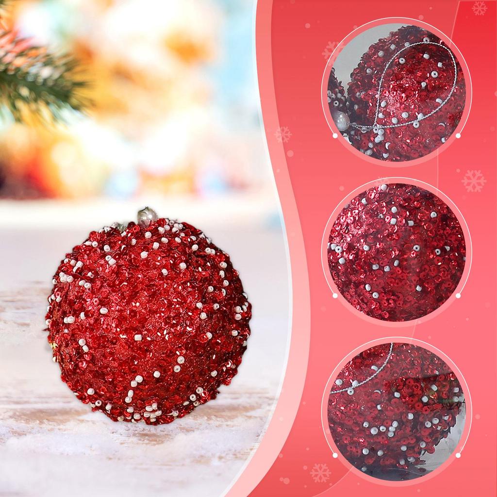 4x Christmas Ball Ornaments Christmas Tree Decorations Tree Ornaments for Indoor Hotel Restaurant Festivals Engagement