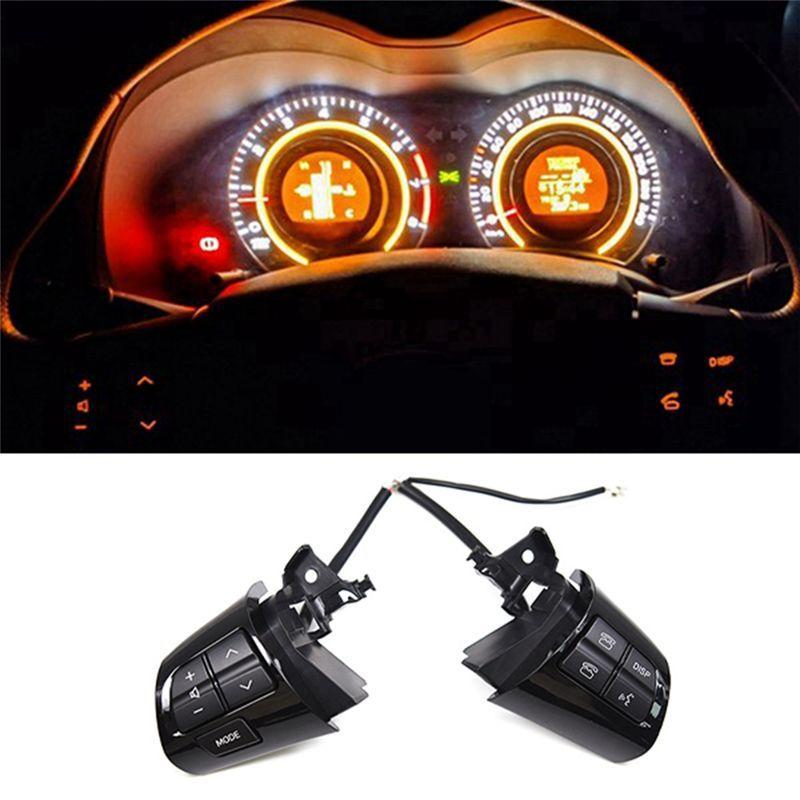 Steering Wheel Audio Control Button Cruise Switch Parts Accessories For Toyota Corolla / / Altis 2010-2013 Bright Black