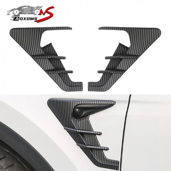 Carbon Fiber Side Fender Camera Flank Cover Trim for 2021-2022 Tesla Model 3 Y