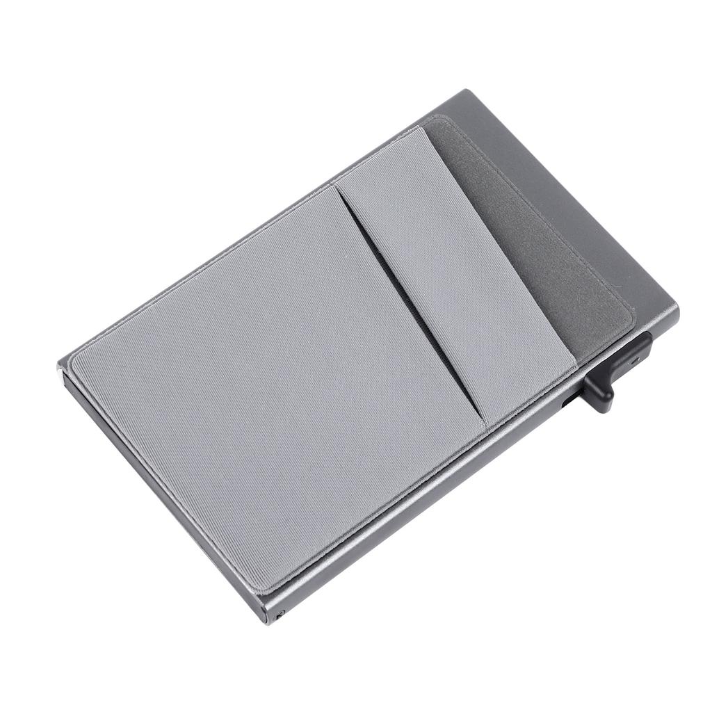 Men Slim Card Holder Wallet Secure Protection Card Holder Side Push Aluminum Alloy Slim Minimalist