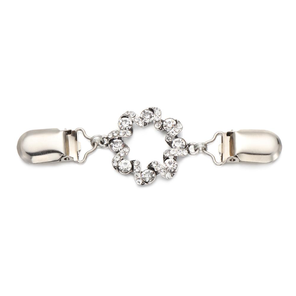 Vintage for Ladies Sweater Scarf Clasp Rhinestone Charm Women Shawl Clip Cardigan Duck Clip Blouse Collar Pin Brooches