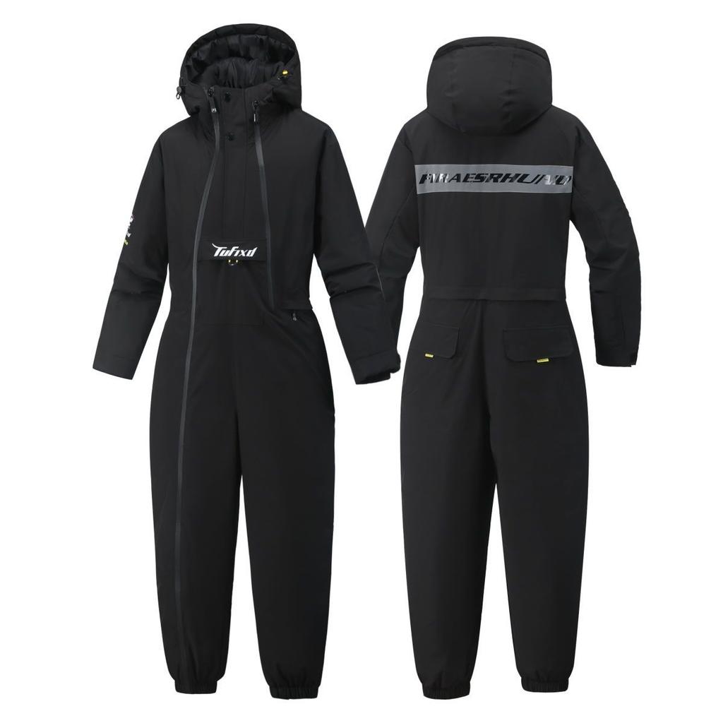 Tuta Intera Invernale Impermeabile Antivento per Moto Abbigliamento Anti-freddo Imbottita Calda Tuta da Neve per uomo e donna Outdoor