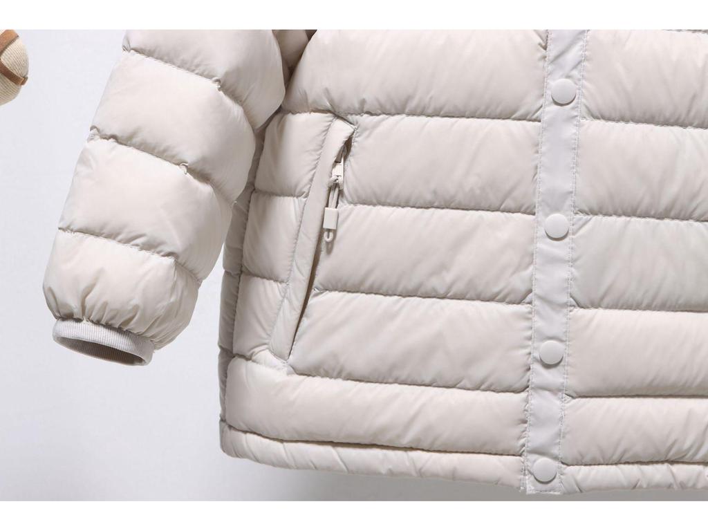Dětská lehká péřová bunda: Chlapecká a dívčí školní uniforma, dlouhý rukáv, 90% prachové peří z bílé kachny, vnitřní vrstva pro střední a velké děti