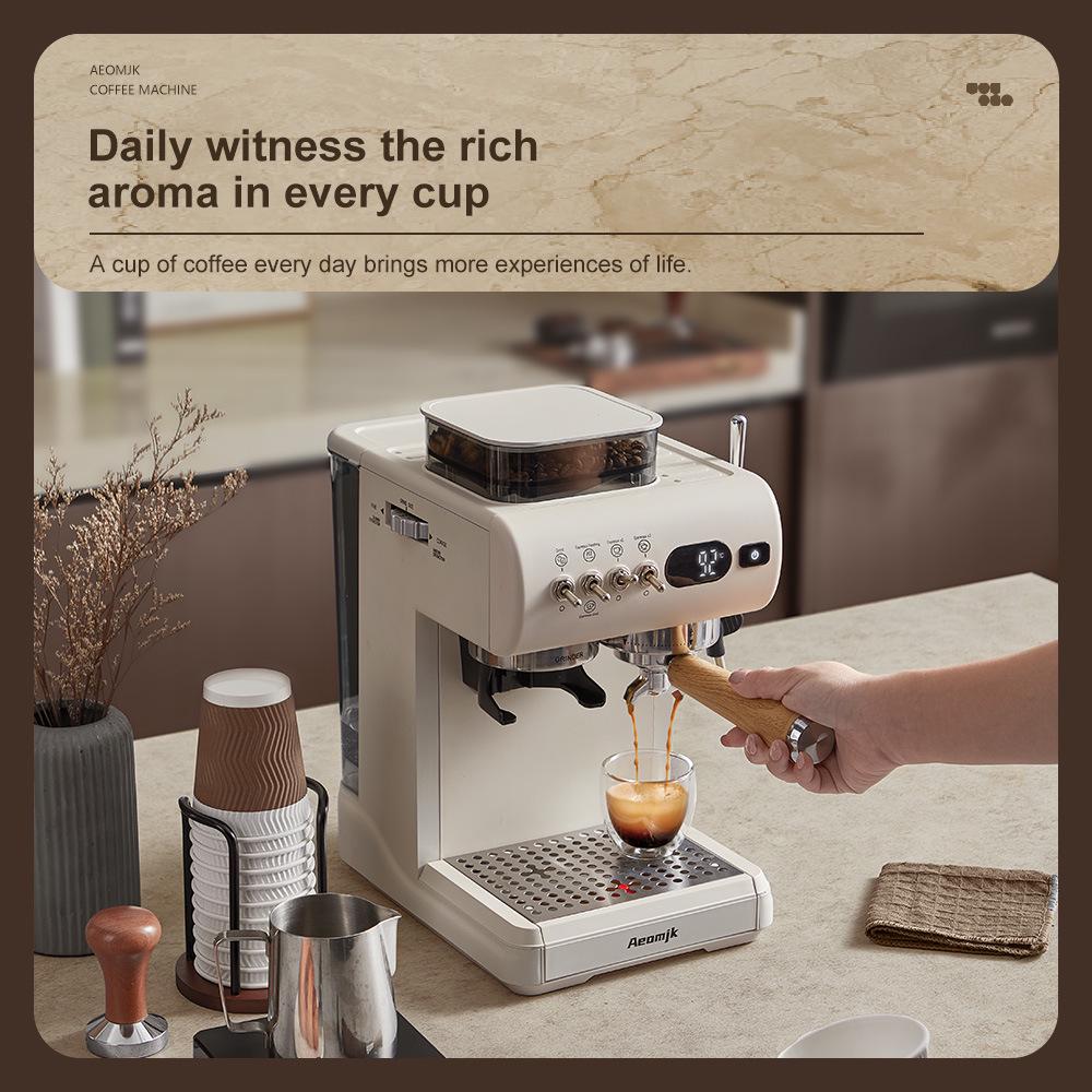 Aeomjk Aimo Ke EU Standard Italian Semi-Automatic Coffee Machine with Integrated Cold Brew and Milk Frother