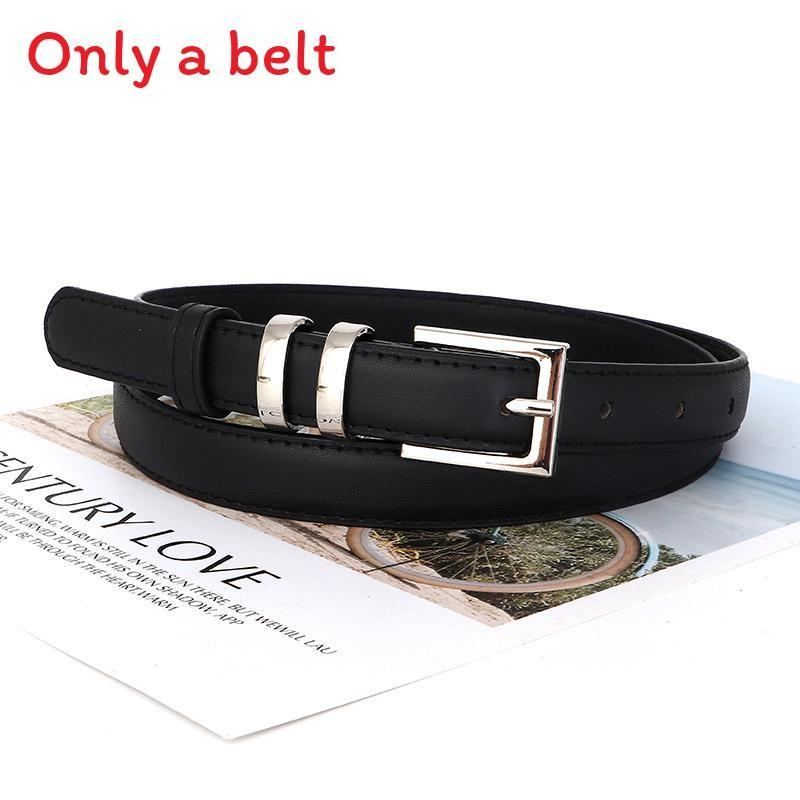 Pu Womens Fashion Leather Belt With Fine Alloy Buckle For Office Outings And