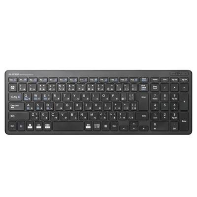 ELECOM Tastatur Bluetooth Pantograph Kompakte Tastatur Kompatibel mit Android Schwarz Windows, Mac, iOS, TK-FBP101BK