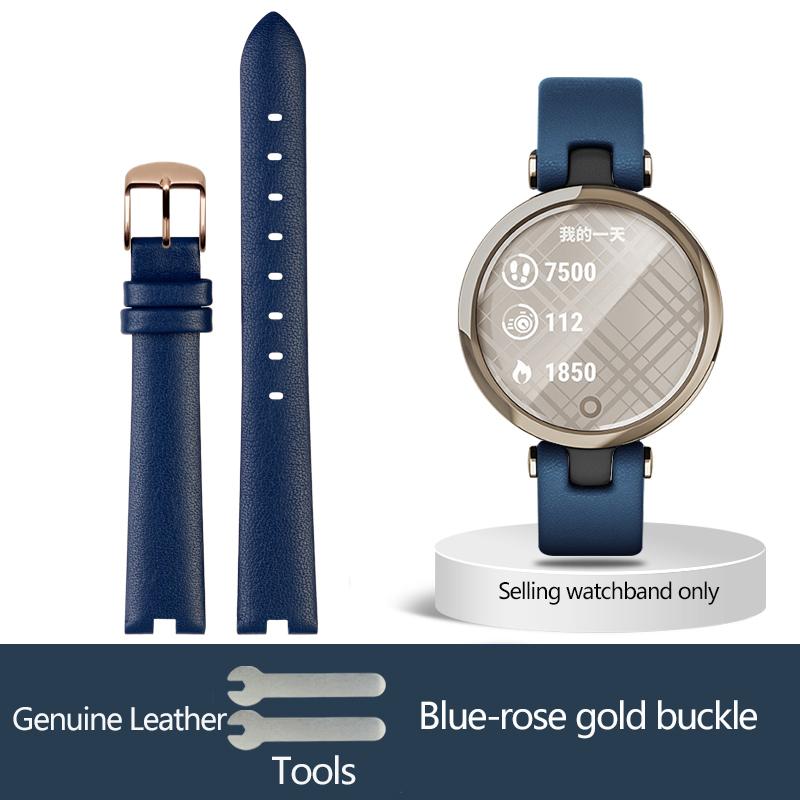 Genuine Leather Sports Watchband Straps Women's Bracelet Silicone Stainless Steel Belt For Garmin Lily Smart Watch Accessories