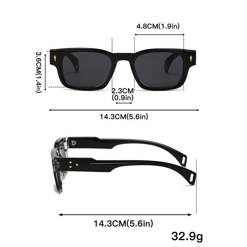 Vintage Square Sunglasses Men New Fashion Candy Color Rim Casual Shades Women Ins Trendy Brand Design Outdoor Sun Glasses