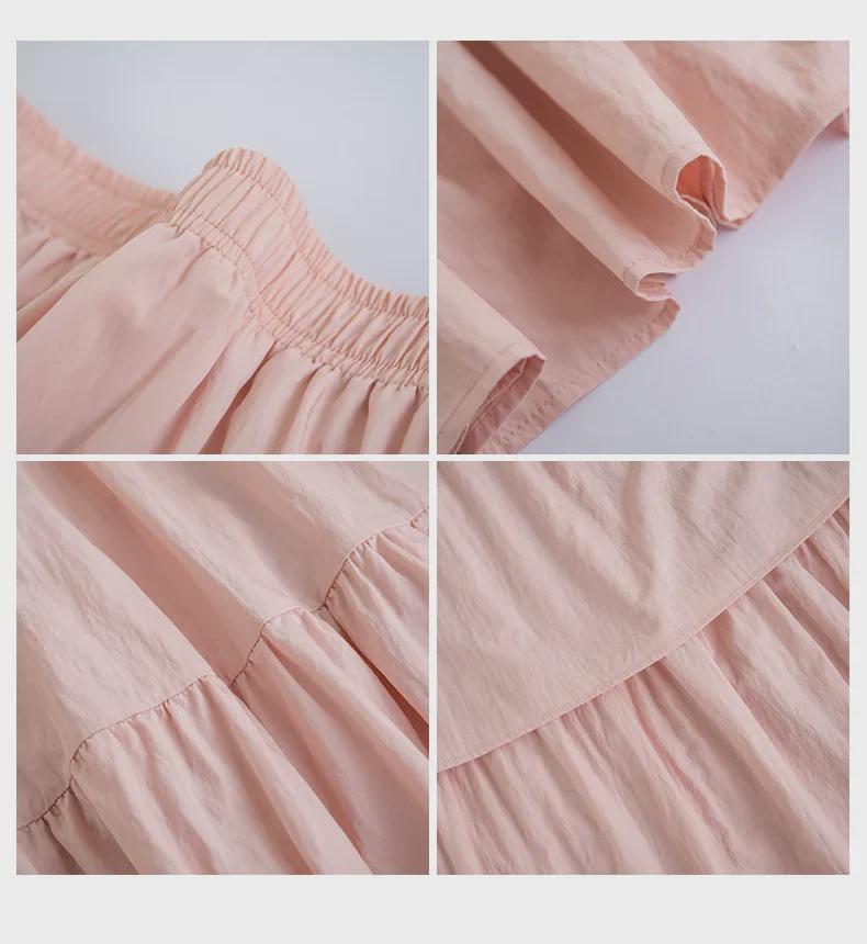 Uncle Radish Mid-Length A-Line Swing Skirt for Women