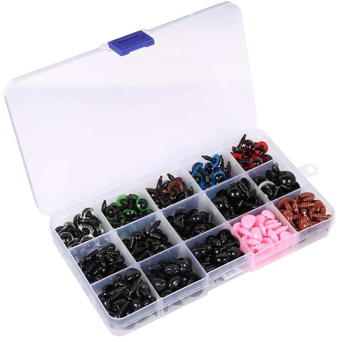 

560 шт., многоразовые пластиковые глаза-пуговицы для изготовления кукол, разные размеры, сделай сам, мягкие игрушки, глаза медведя для плюшевых игрушек