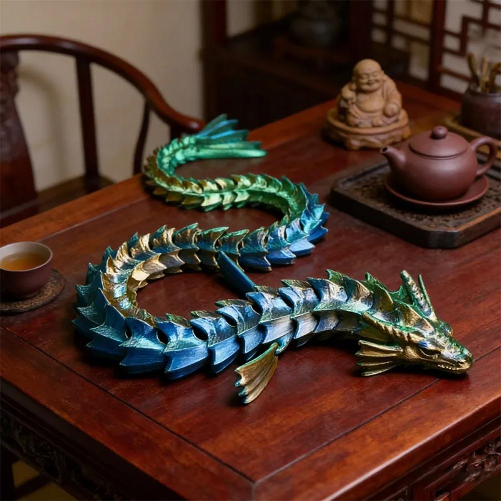 New 3d Print 45cm Sea Dragon Model Mythical Dragon Desktop Decorations Multi-articulated Activity Models Home Decorations