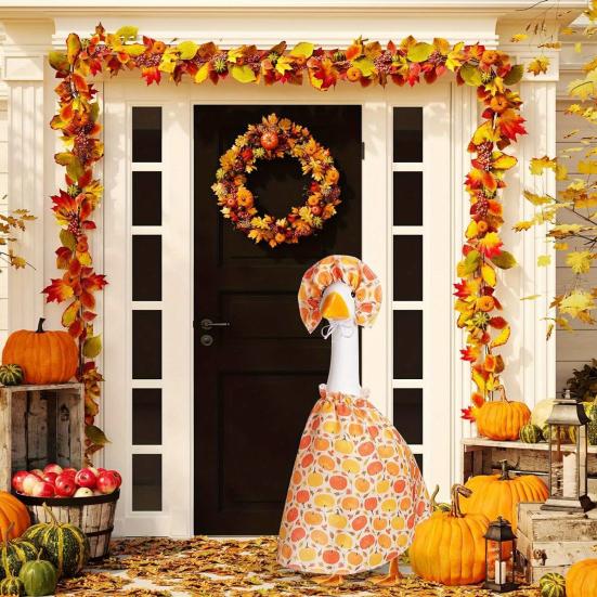 Autumn Goose Outfit Thanksgiving Halloween Christmas Goose Costume Holiday Lawn Goose Clothes