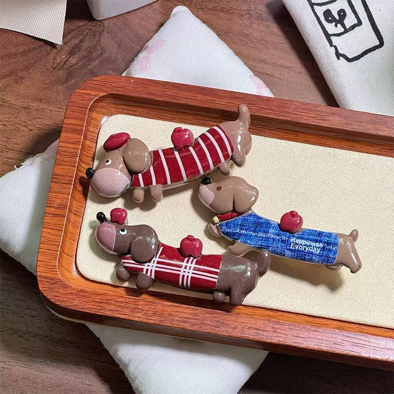 Dackel Haarspange Groß Cartoon Niedlich Krallenspangen Haarklammer Kopfschmuck Mode Haaraccessoires Für Frauen Mädchen