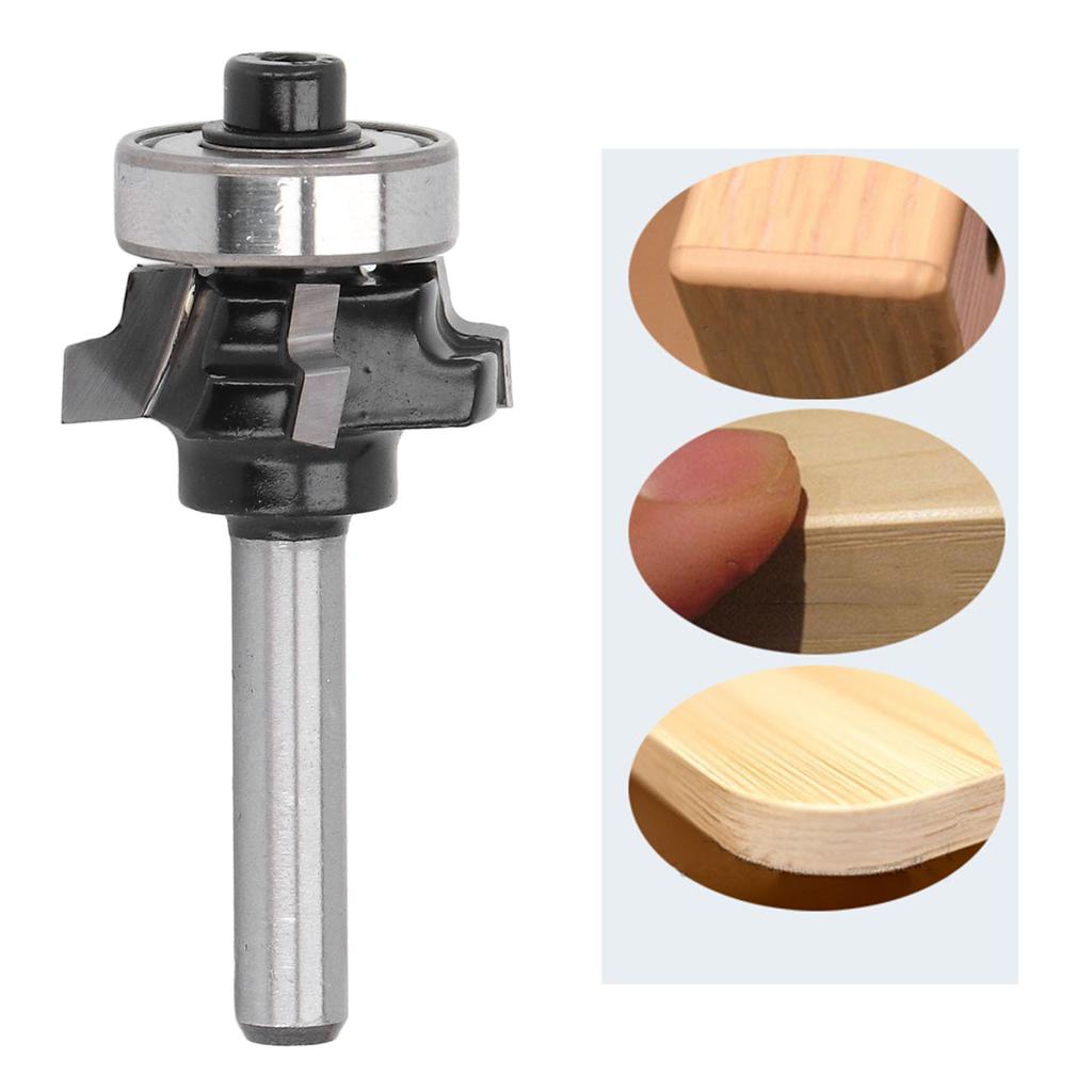 Roundover Edging Router Bit 4 Flutes Cemented Carbide Forward Forming Roundover Beading Router