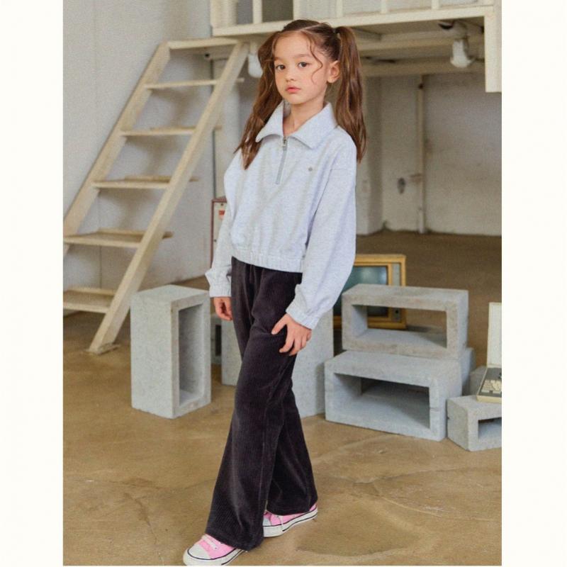  Olivan  Velour Point Label Pants  Charcoal 