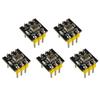 5 יחידות עבור מודול מיקרופון MEMS דיגיטלי INMP441 61dB SNR צריכת חשמל נמוכה ממשק I2S קליטת קול כל-כיוונית לזיהוי קולי