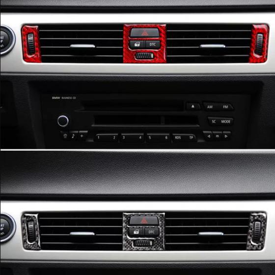 Carbon Fiber Dash Air Outlet Panel Sticker for BMW 3 Series E90/E92/E93