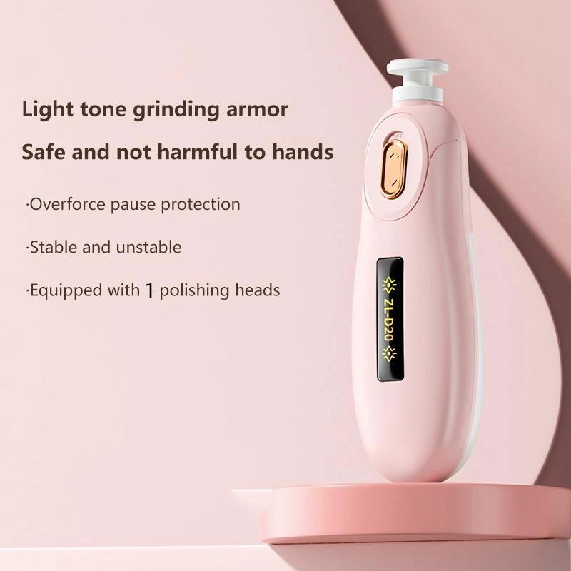

Портативна електрична дитяча пилка для нігтів Безпечна дитяча пилка для нігтів 1 шліфувальна головка Тихі ножиці для нігтів для новонароджених Немовлята рожевий