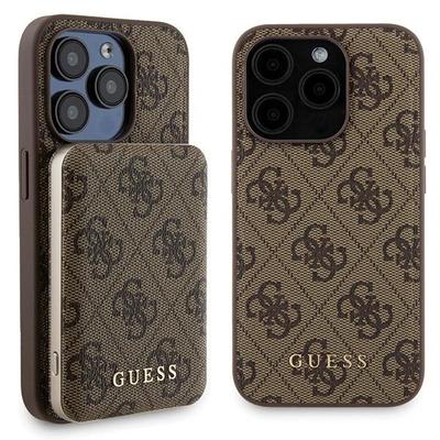 Custodia per iPhone 15 Pro Guess Hardcase MagSafe Marrone