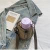 Nylon Rope Nylon Shoulder Bag Solid Color Water Bottle Pouch Drawstring Crossbody Bag  Daily