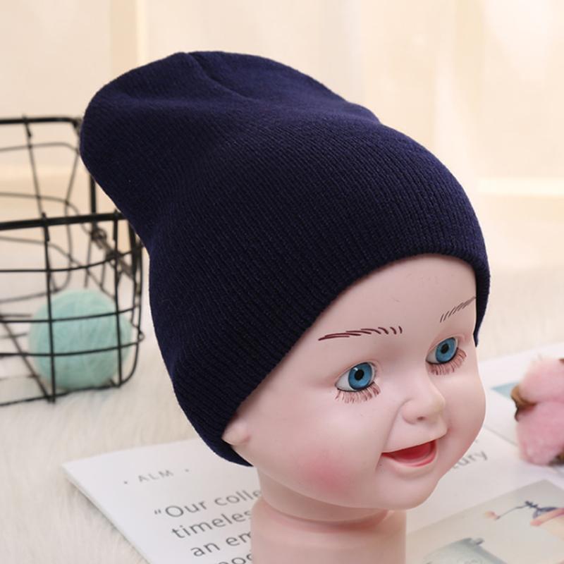 Wzcx Solid Color Korean Version Baby Boys Girls Hats Keep Warm Candy Colors Elasticity Children'S Knit Cap Beanie Hat