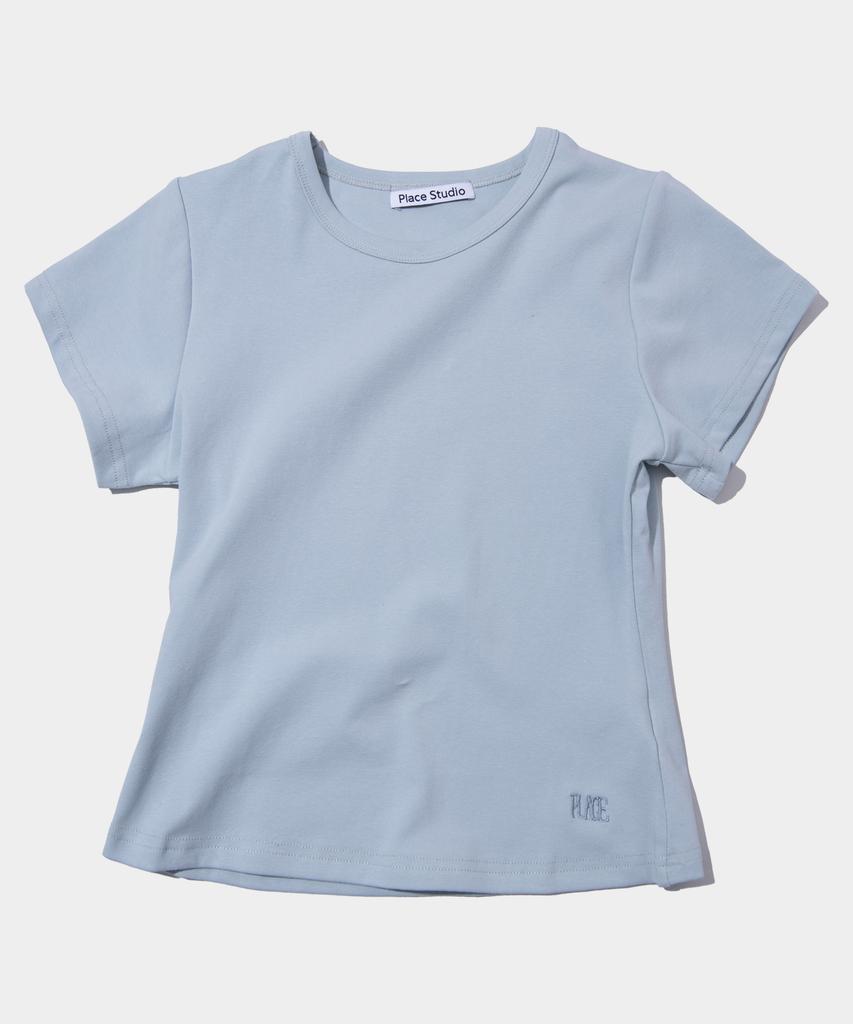 PLACE STUDIO Simple Basic Slim Fit Semi-Crop Cotton Short Sleeve Tee _10 Colors