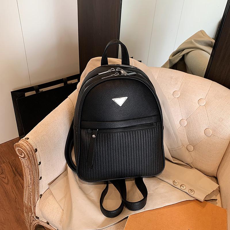 Premium Sense Simple Backpack Bag Women's New Niche Versatile Student Bag Commuter Casual Backpack