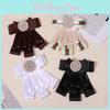 Edition Cloth Bow Tie Brooch For Women College Style Fashion Accessory With Adjustable Ribbon For Office Wear