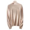 Warm Wool Cashmere Round Neck Sweater - Seamless Solid Color Loose Fit Pullover