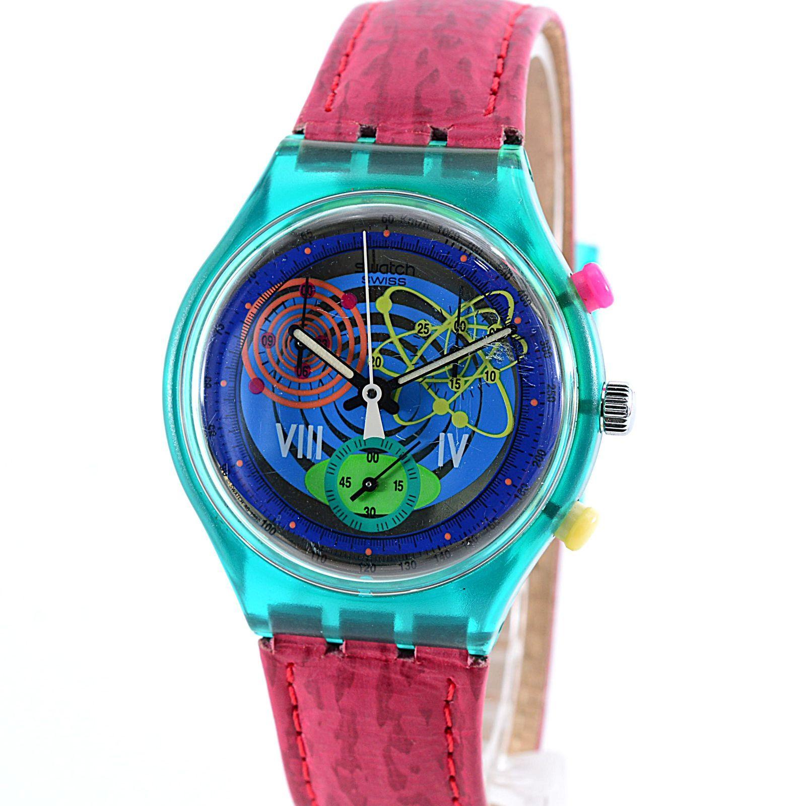 Used Swatch Quartz Watch Chronograph Men s Blue Dial DayDate Date Quartz Working Item