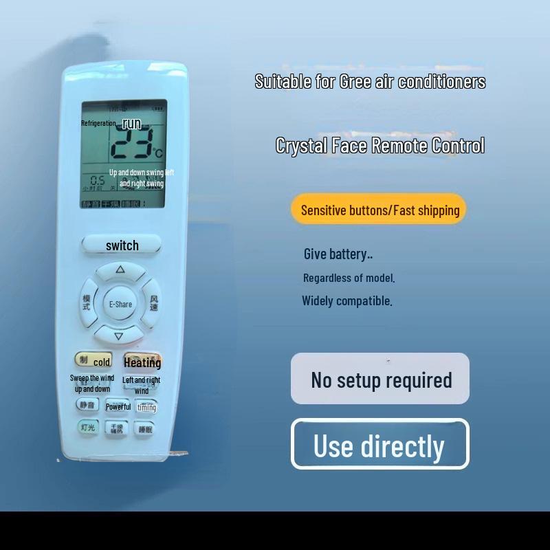 Universal Air Conditioner Remote Control for Gree, Midea, Hualing, Haier, Handian, Chigo, and More Major Brands
