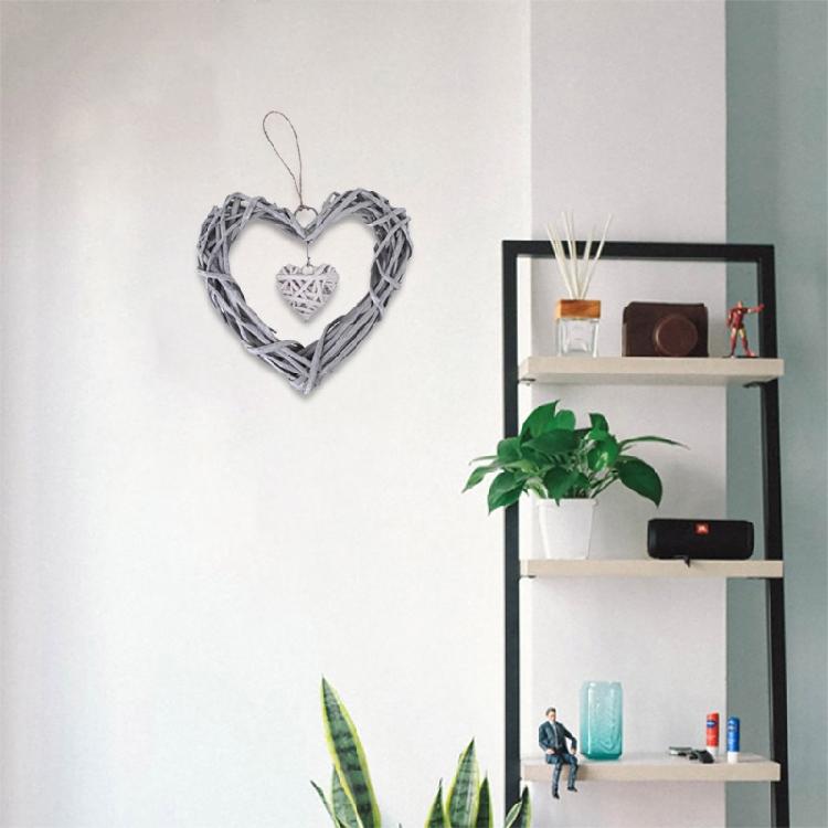 Natural Wicker Wreath Heart Shape Unique and Amazing for Christmas Wreath Door