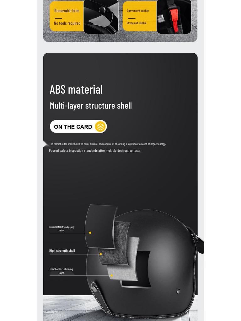 Cross-Border Retro Motorcycle Helmet for Electric Vehicles