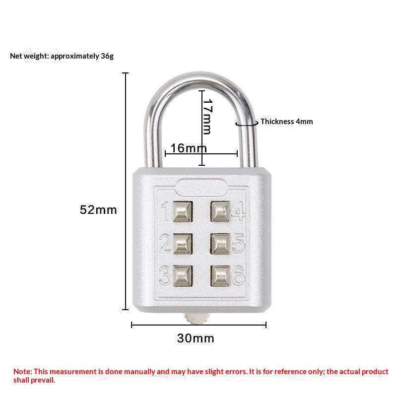 Metal Color Key Password Padlock Blind Mechanical Password Lock Gym Lock Luggage Bag Backpack Padlock