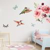 Butterfly Hummingbird Window Stickers for Bedroom Home Decor Glass Film Decals Translucent Privacy Window Cling Romantic Nature Theme
