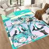 Hatsune Miku On The Moon Square rugs are a great choice for living rooms, bedrooms, home décor, and as gifts.