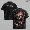 Vintage Wash Oversized T-Shirt, Avatar Der Herr der Elemente Retro Aang Avatar-Zustand Kunst, Vorderseite Avatar-Logo Beidseitig Unisex Fan-Kleidung