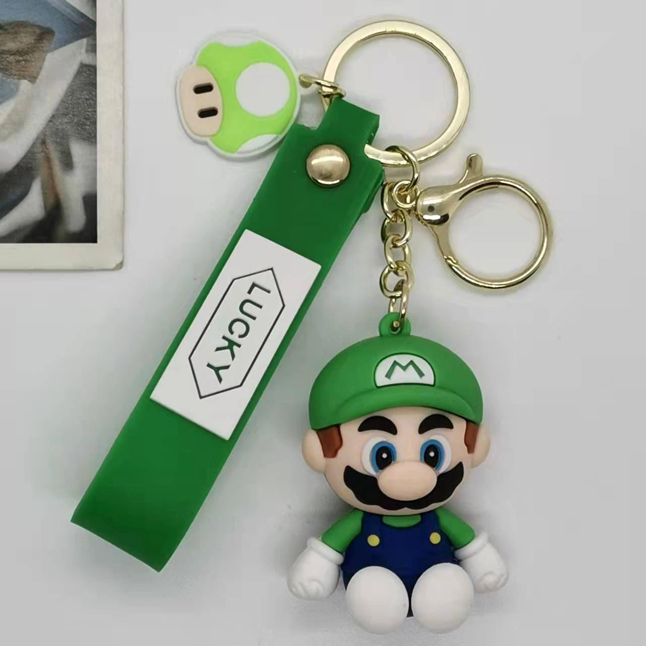 

Cross Border Cartoon Sitting Posture and Big Head Mario Keychain Car Keychain Bag Accessories Gift Wholesale Toys Anime Cartoon